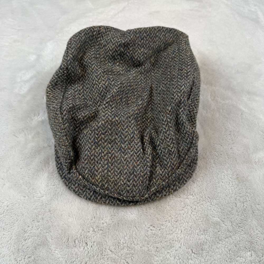 Pendleton Mens Brown Gray Tweed 100% Virgin Wool Flat Cap Newsboy Hat Medium USA